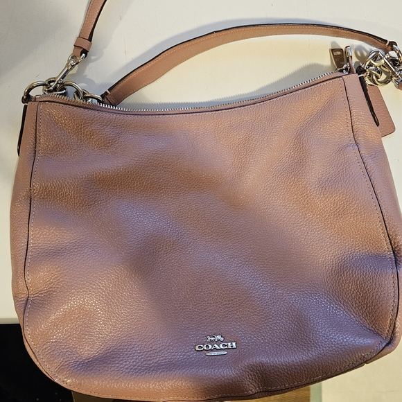 Coach Pink Leather Shoulder Bag - Picture 1 of 5